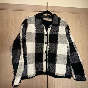 Vintage New Directions Shaggy Button Up Jacket